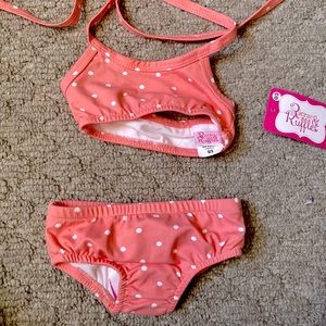 Baby girl Ricrac and ruffles bikini 0-3 month